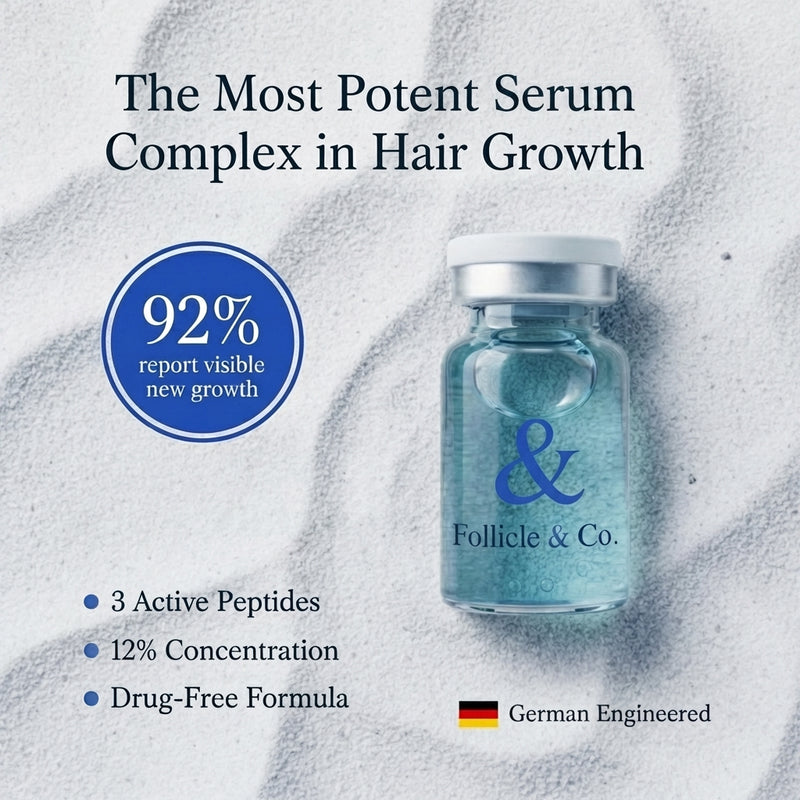 Follicle & Co. Micro-Infusion System with applicator device and serum vials, 92% reported efficacy at 6 months