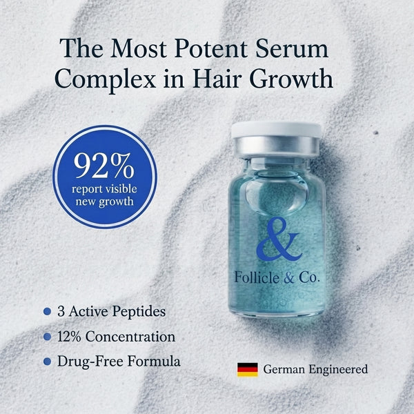 Follicle & Co. Micro-Infusion System with applicator device and serum vials, 92% reported efficacy at 6 months