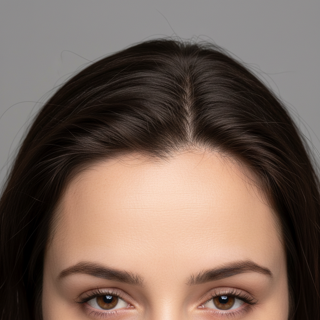 Before — Female, 41, part-line widening