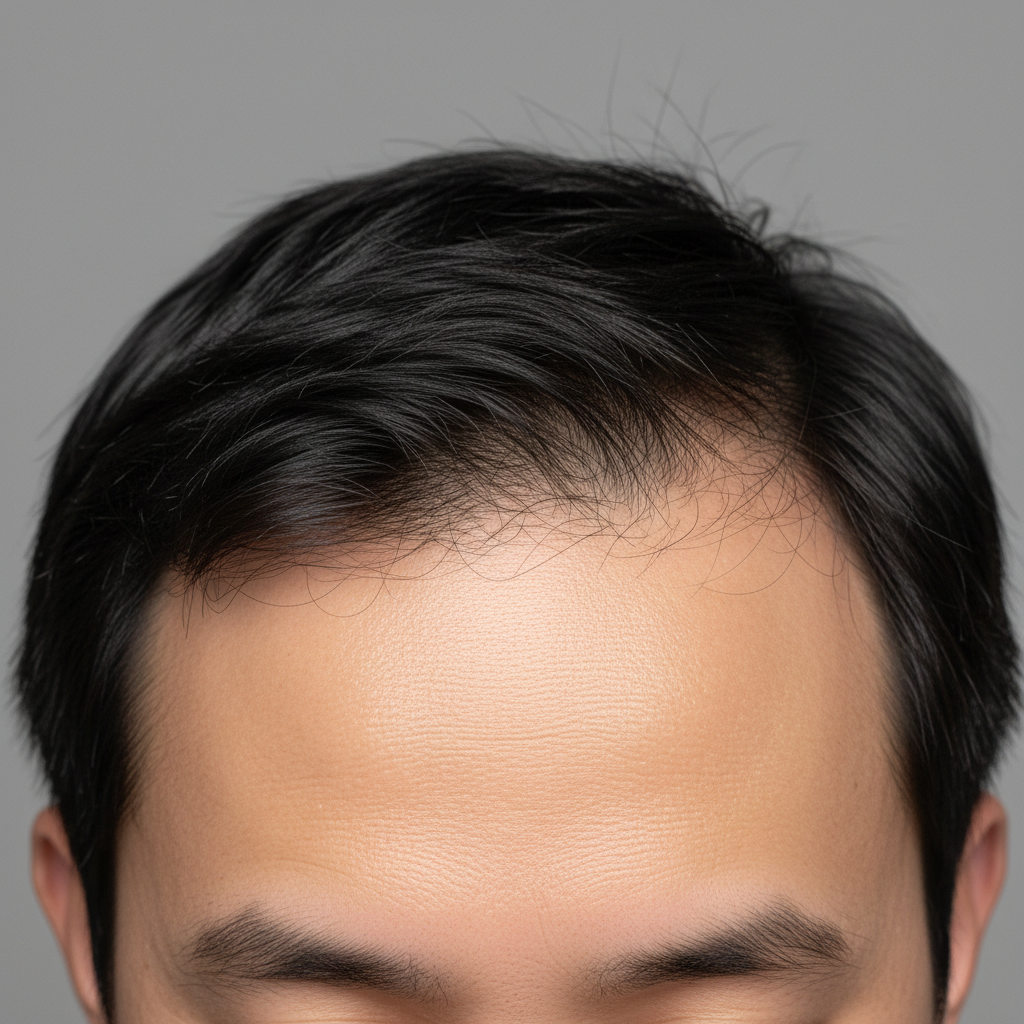 After 8 months — Male, 38, crown regrowth