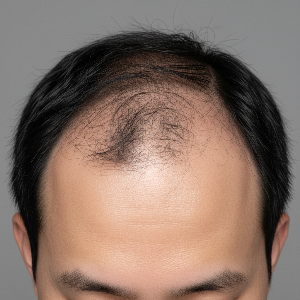 Before — Male, 38, crown thinning