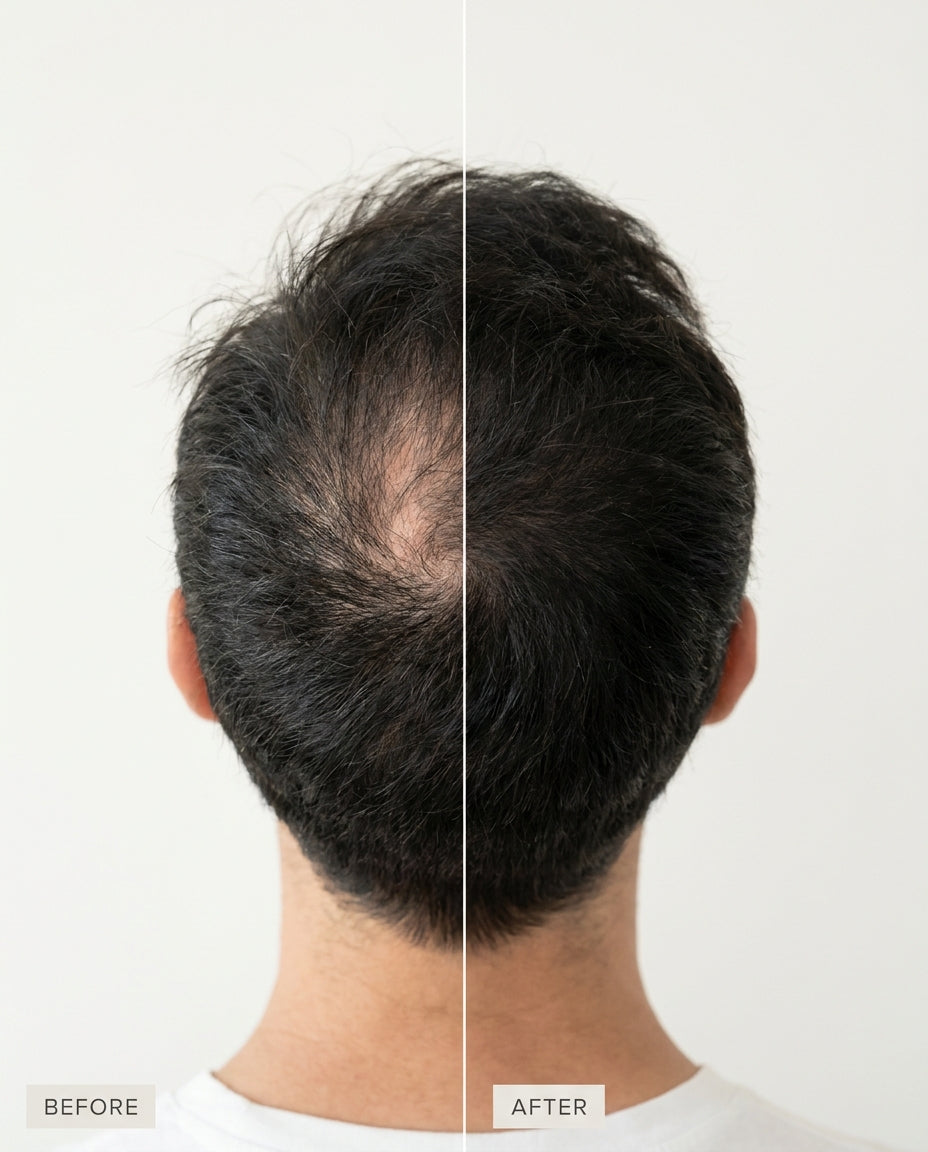 Before / after — crown density