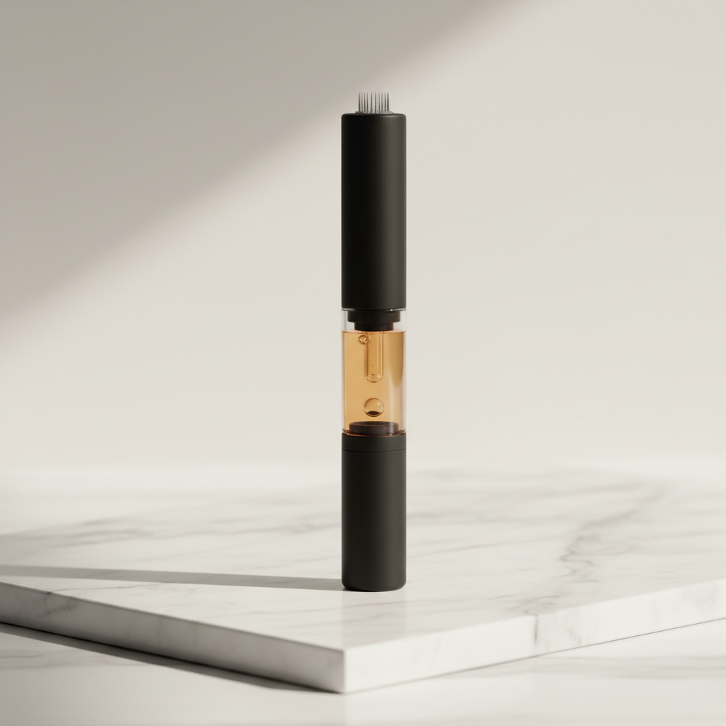 Follicle & Co. Micro-Infusion System — clinical-grade hair growth device with amber serum reservoir